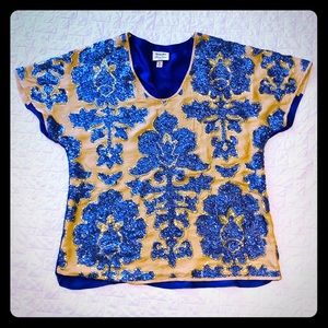 NEIMAN MARCUS SEQUIN BLOUSE